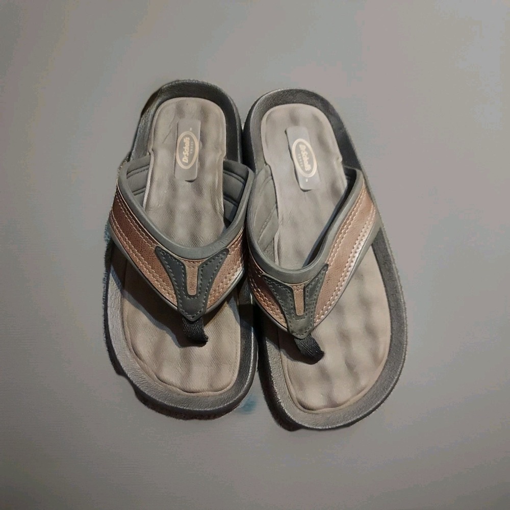 Dr. Scholl's Men's Donnar‎ Slip-On Sandals Flip Flops Brown/Black Size 7M Summer